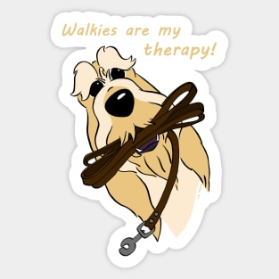 Walkies are my therapy! Sticker